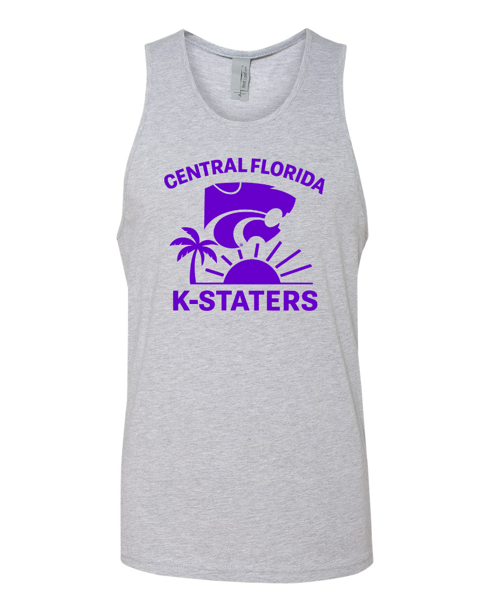 Unisex Cotton Tank Top Heather Grey front mockup