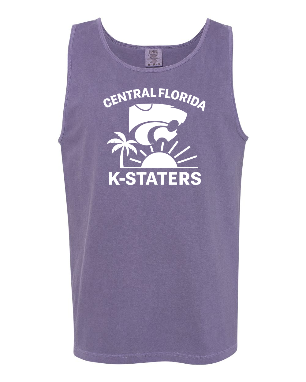 Unisex Garment-Dyed Heavyweight Tank Top Grape front mockup