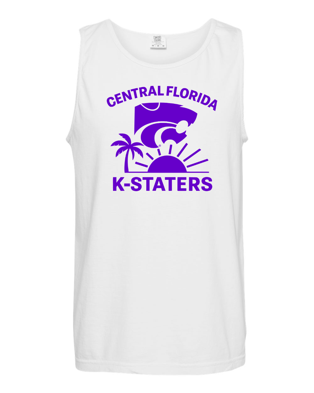 Unisex Garment-Dyed Heavyweight Tank Top White front mockup