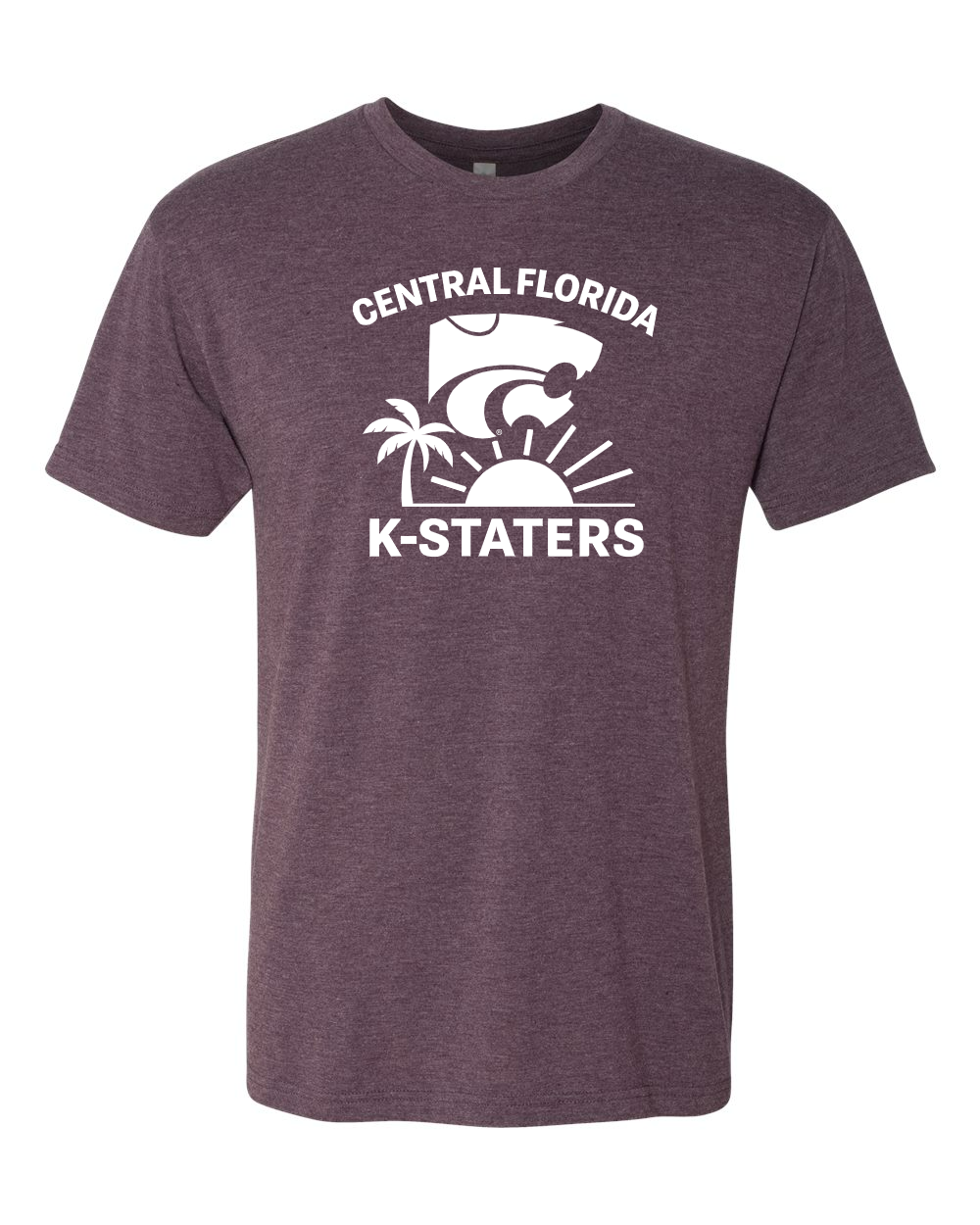 Unisex Triblend T-Shirt Vintage Purple front mockup
