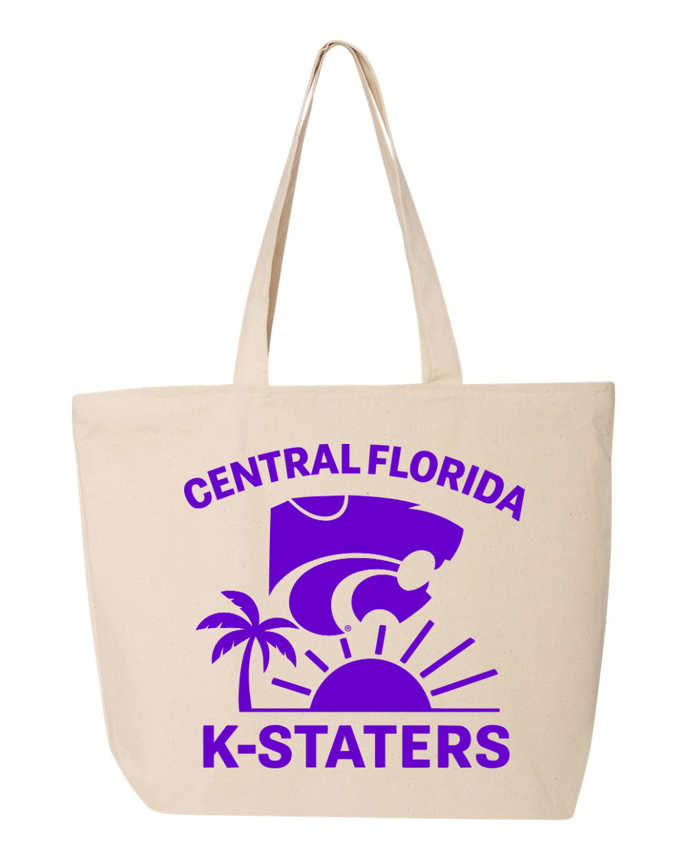 25L Zippered Tote Natural front mockup
