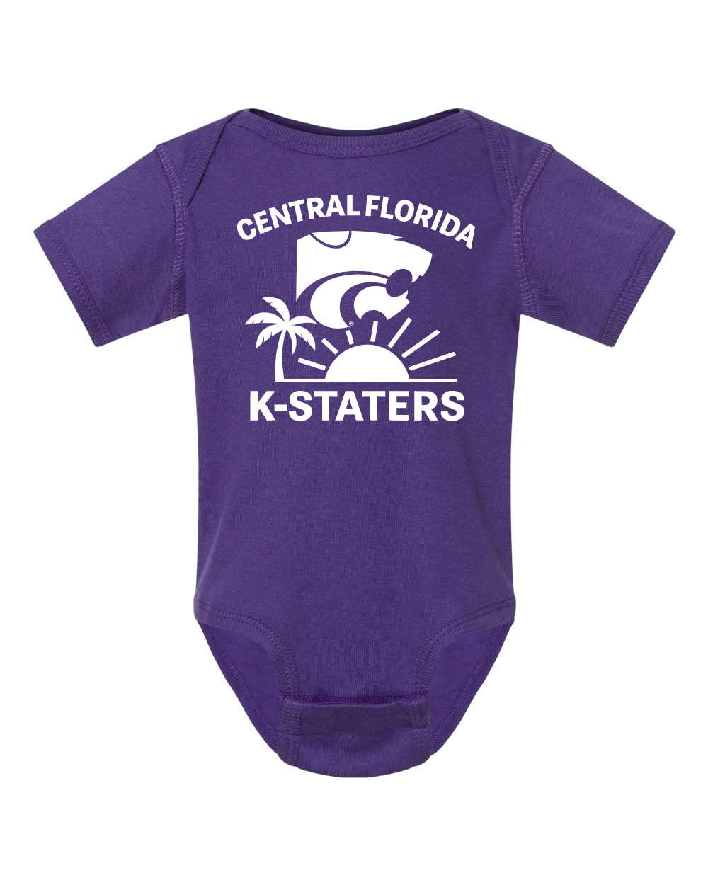 Infant Baby Rib Bodysuit Purple front mockup