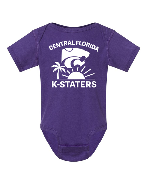 Infant Baby Rib Bodysuit Purple front mockup