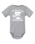 Infant Baby Rib Bodysuit Heather front mockup