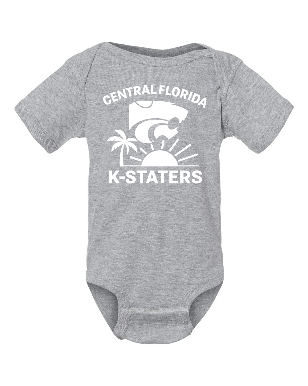 Infant Baby Rib Bodysuit Heather front mockup
