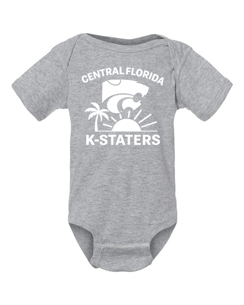 Infant Baby Rib Bodysuit Heather front mockup