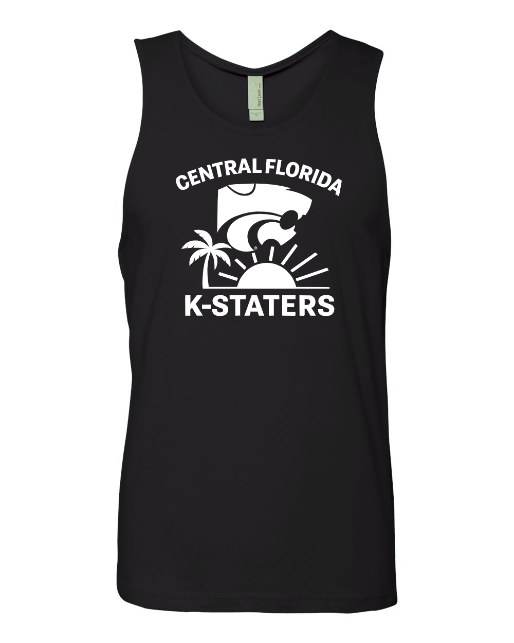 Unisex Cotton Tank Top Black front mockup