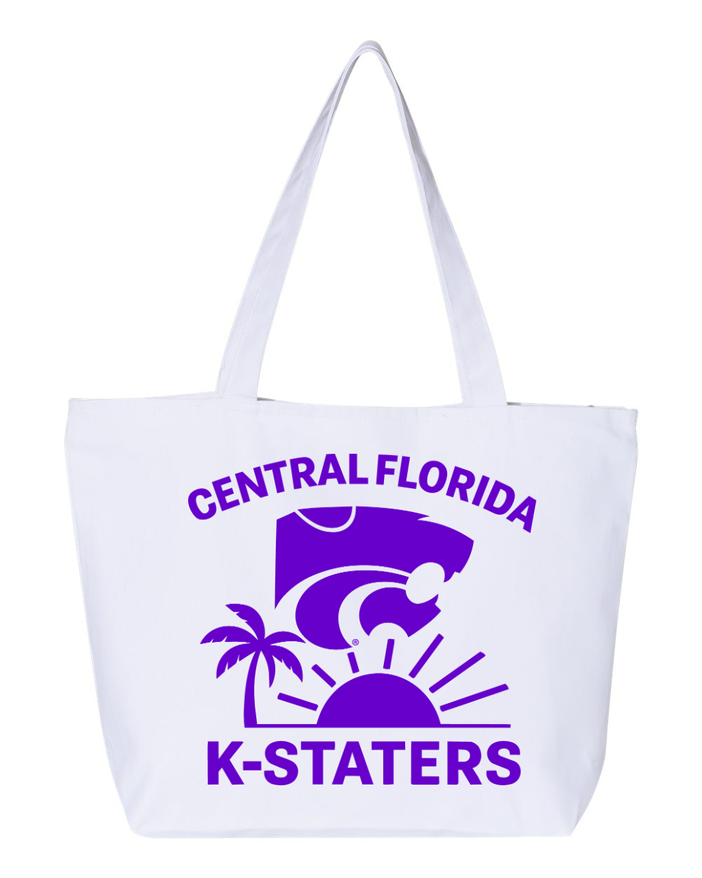 25L Zippered Tote White front mockup