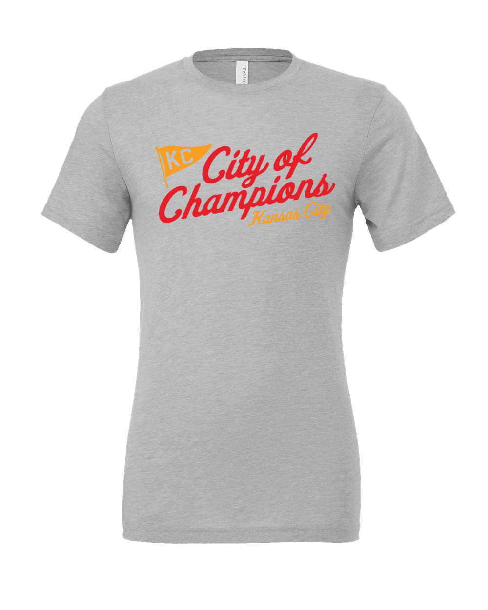 Triblend Tee Athletic Grey Triblend front mockup