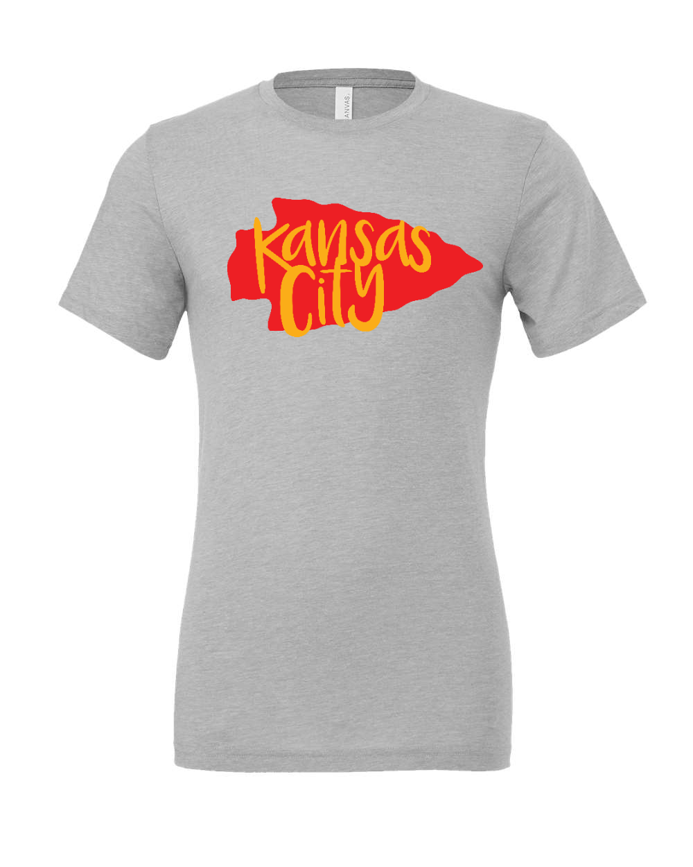 Triblend Tee Athletic Grey Triblend front mockup