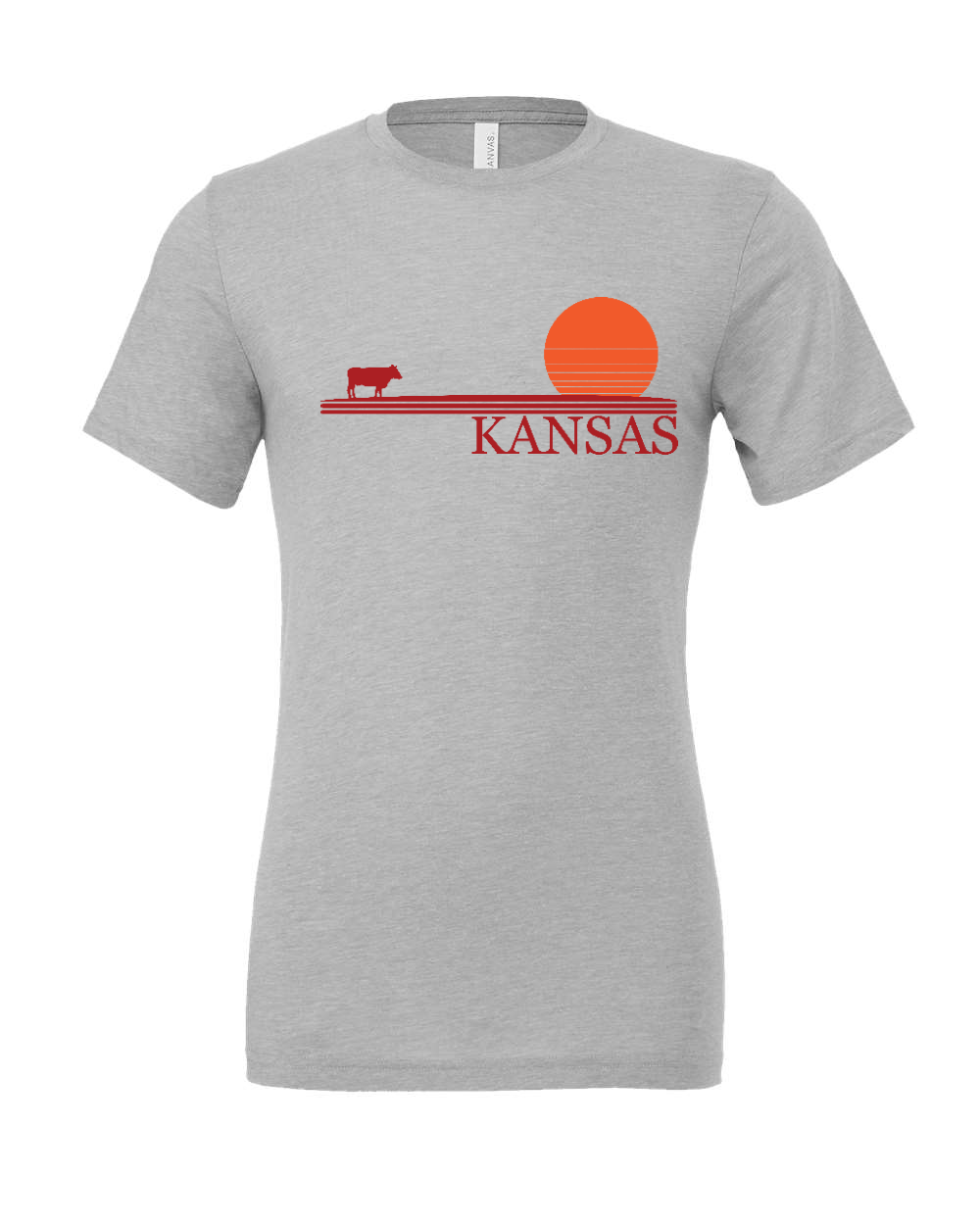Triblend Tee Athletic Grey Triblend front mockup