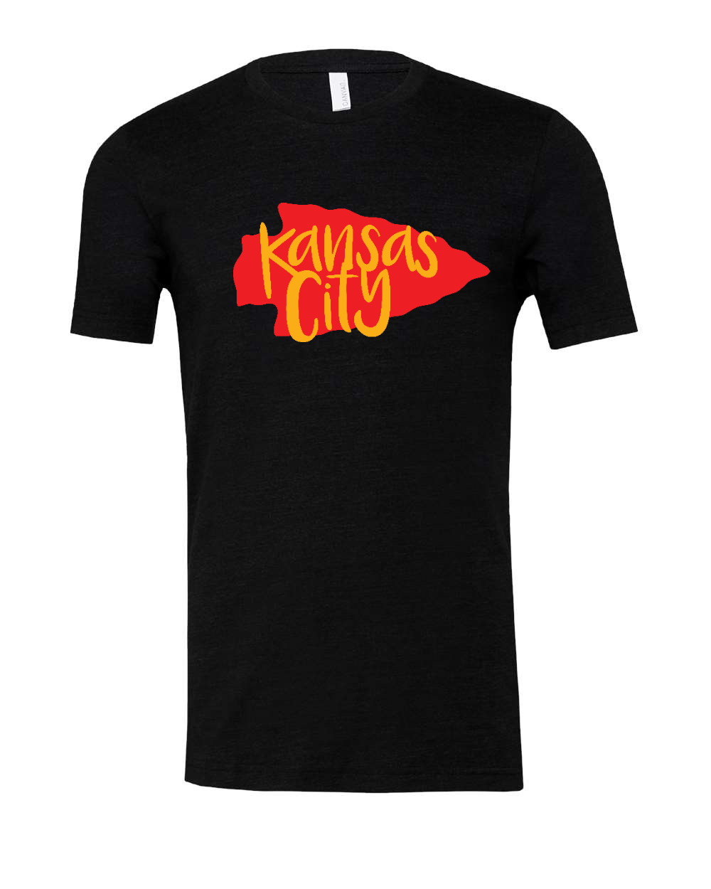 Triblend Tee Black Heather Triblend front mockup