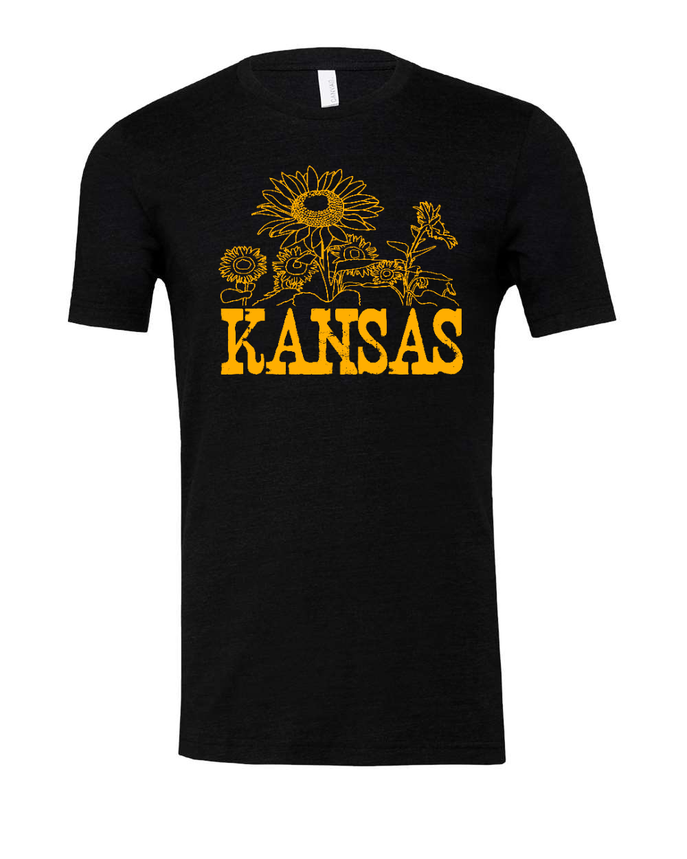 Triblend Tee Black Heather Triblend front mockup
