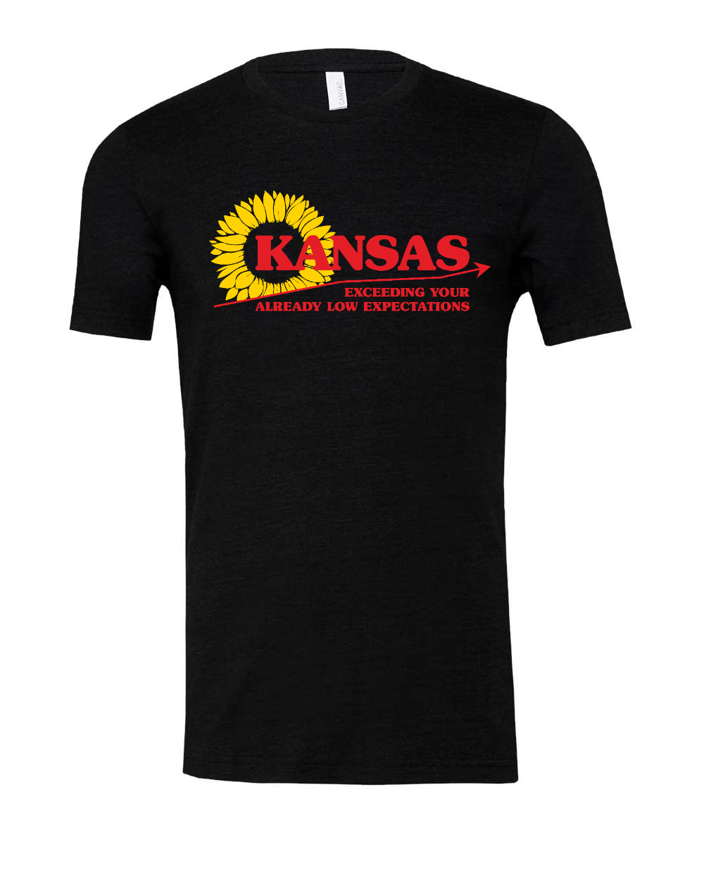 Triblend Tee Black Heather Triblend front mockup