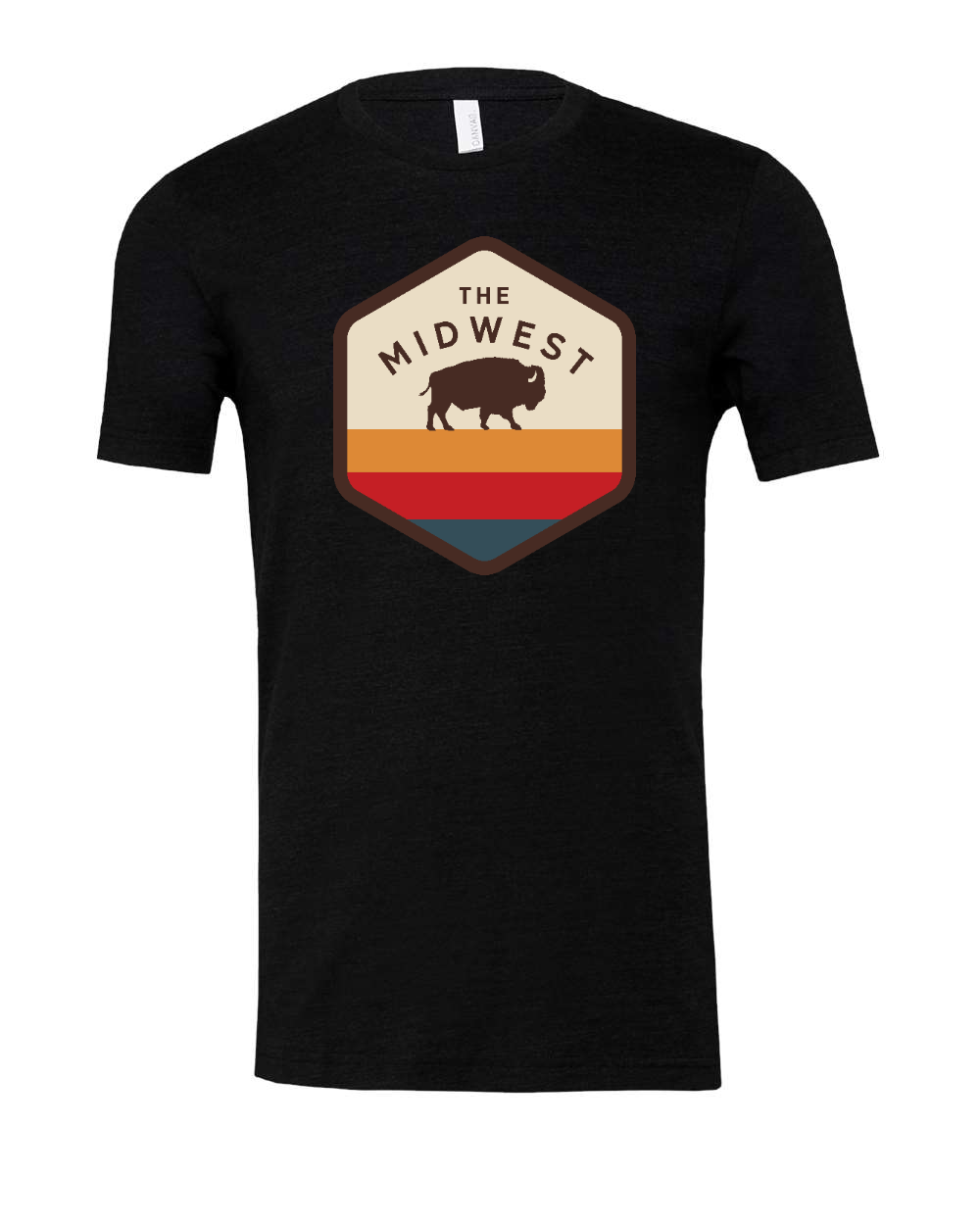 Triblend Tee Black Heather Triblend front mockup