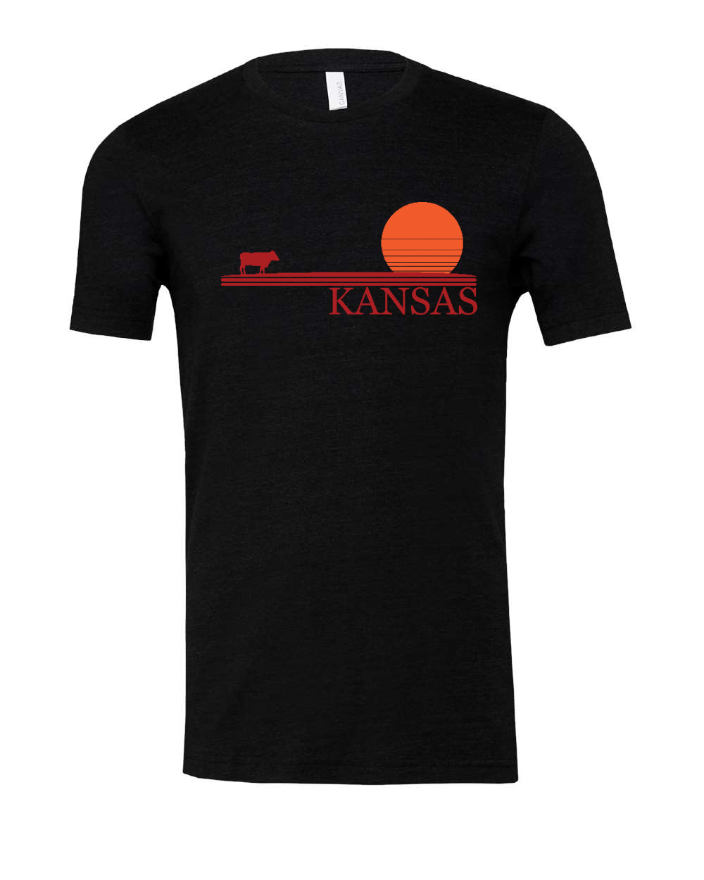 Triblend Tee Black Heather Triblend front mockup