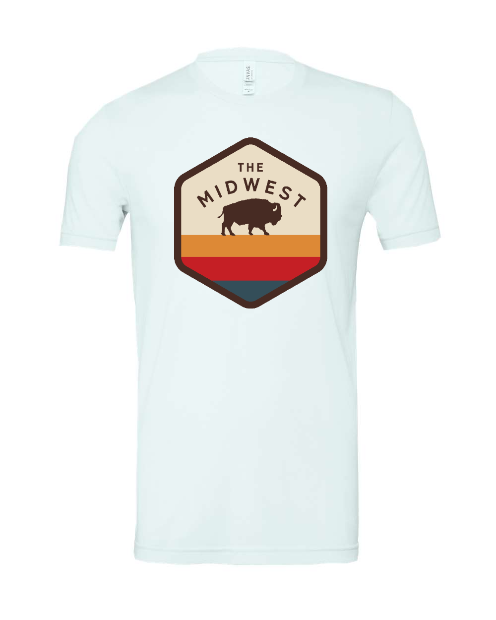 Triblend Tee Ice Blue Triblend front mockup