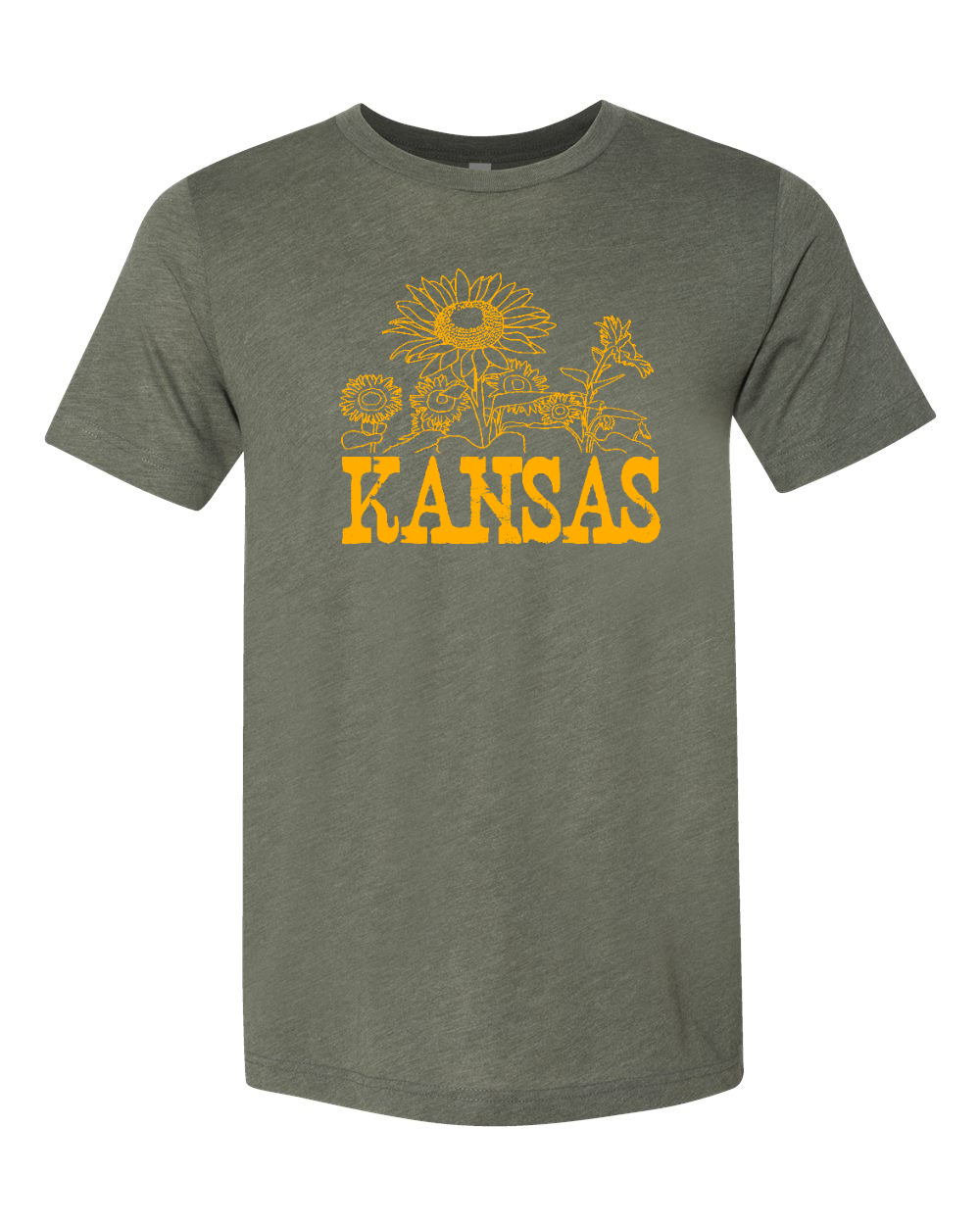 Triblend Tee Military Green Triblend front mockup