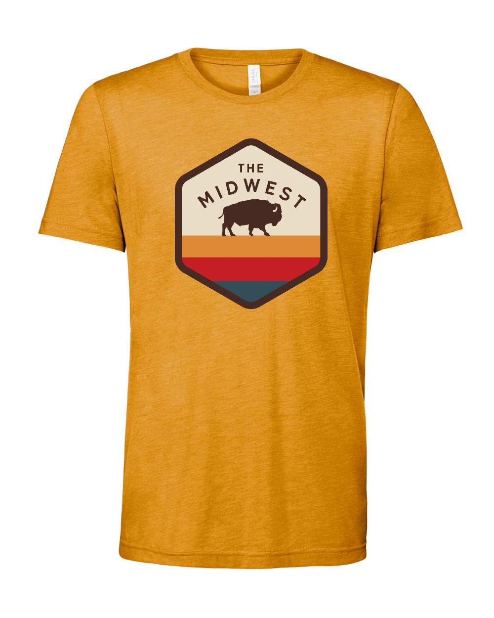 Triblend Tee Mustard Triblend front mockup