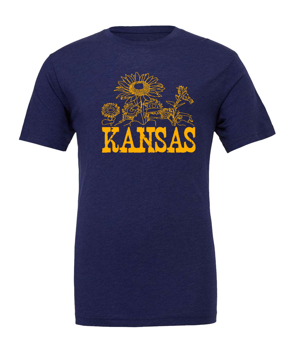 Triblend Tee Navy Triblend front mockup