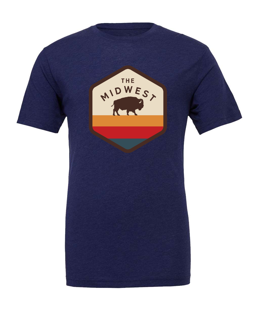 Triblend Tee Navy Triblend front mockup