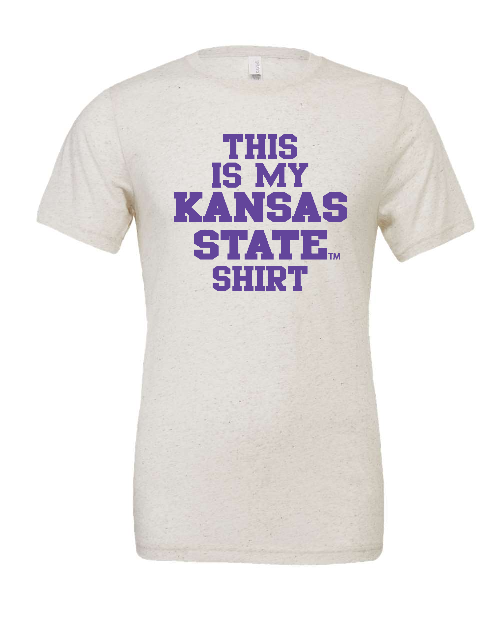 Triblend Tee Oatmeal Triblend front mockup