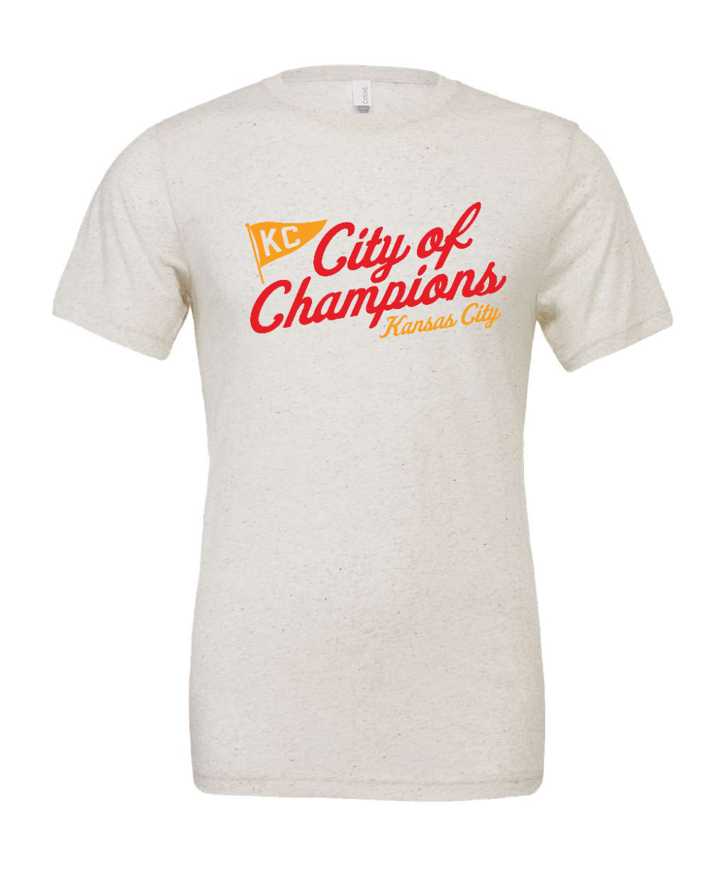 Triblend Tee Oatmeal Triblend front mockup