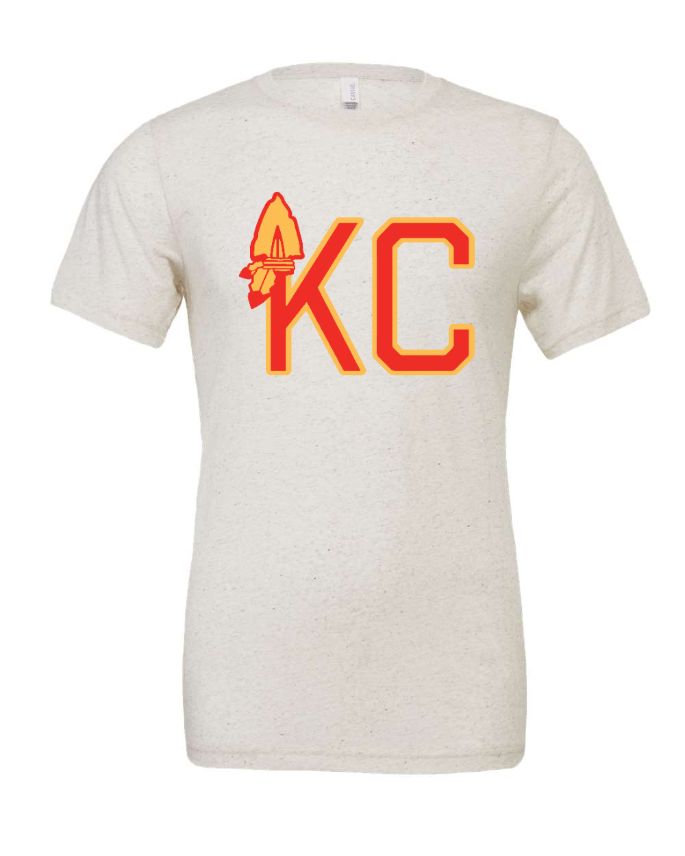 Triblend Tee Oatmeal Triblend front mockup