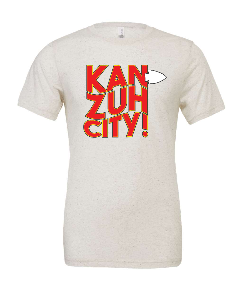 Triblend Tee Oatmeal Triblend front mockup