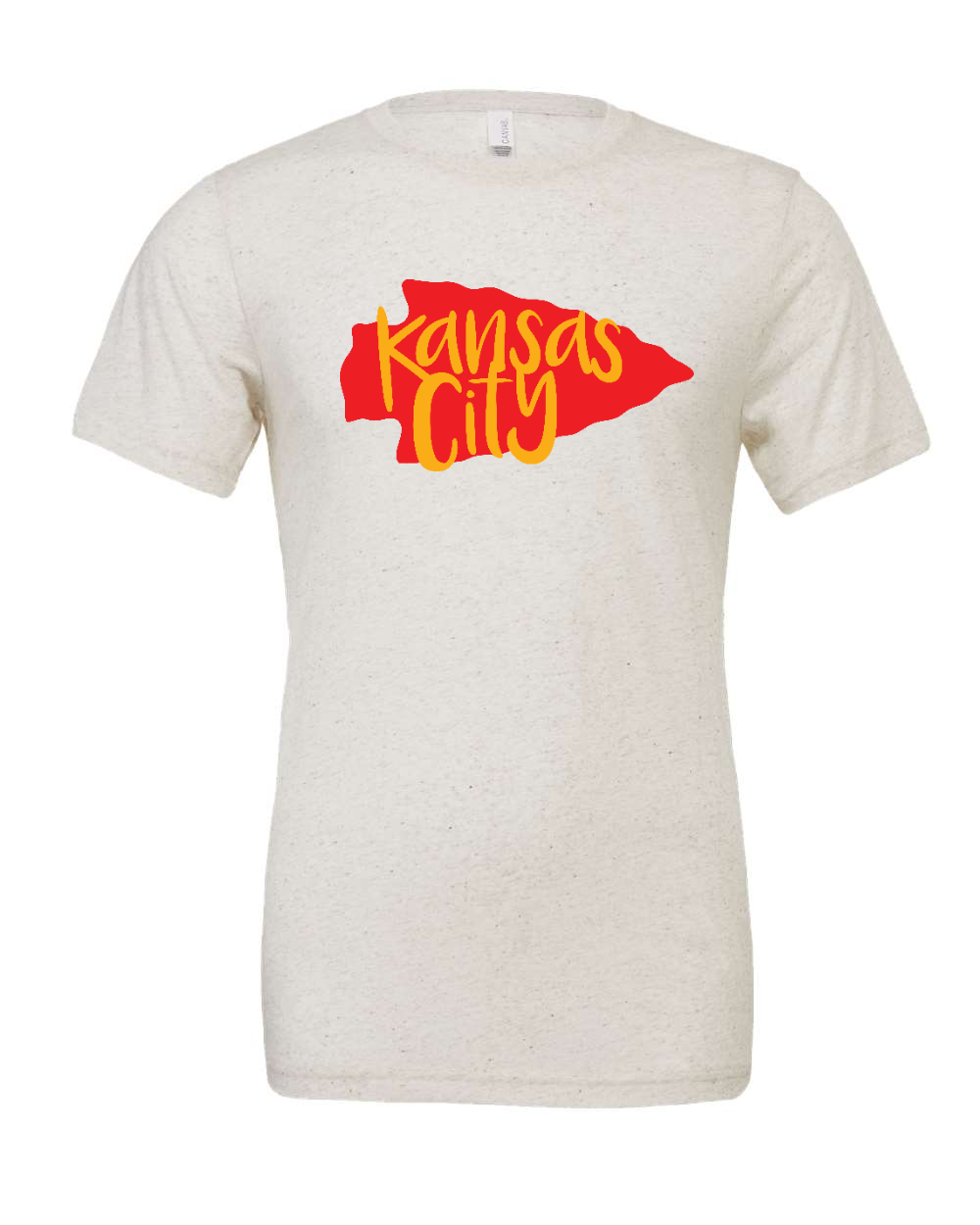 Triblend Tee Oatmeal Triblend front mockup