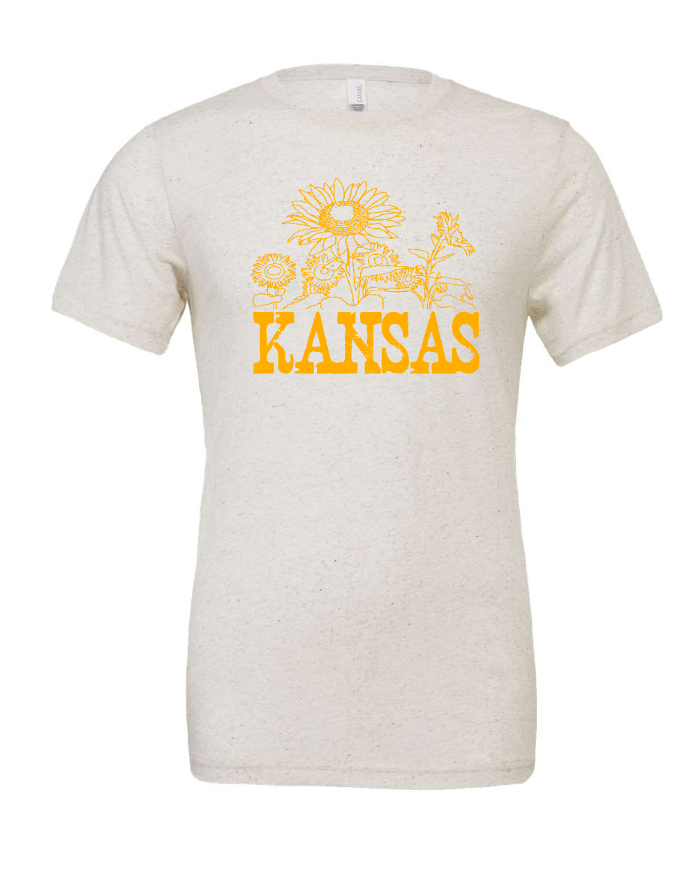 Triblend Tee Oatmeal Triblend front mockup
