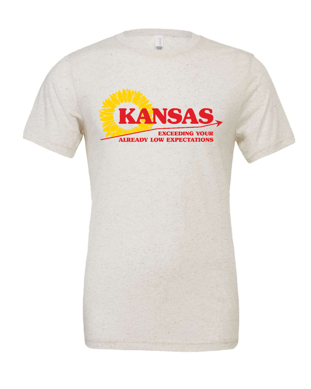 Triblend Tee Oatmeal Triblend front mockup