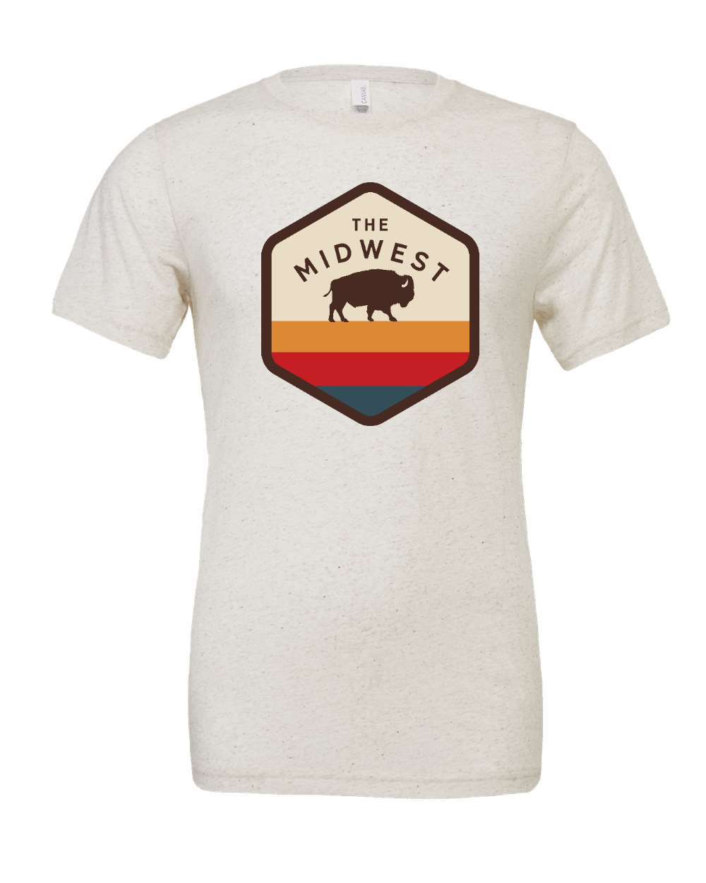 Triblend Tee Oatmeal Triblend front mockup