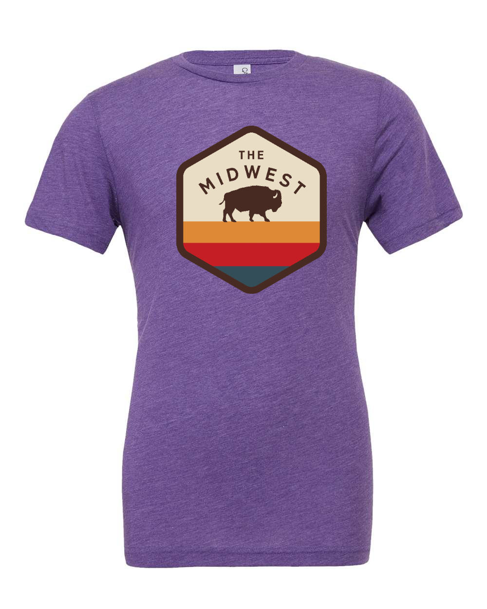 Triblend Tee Purple Triblend front mockup