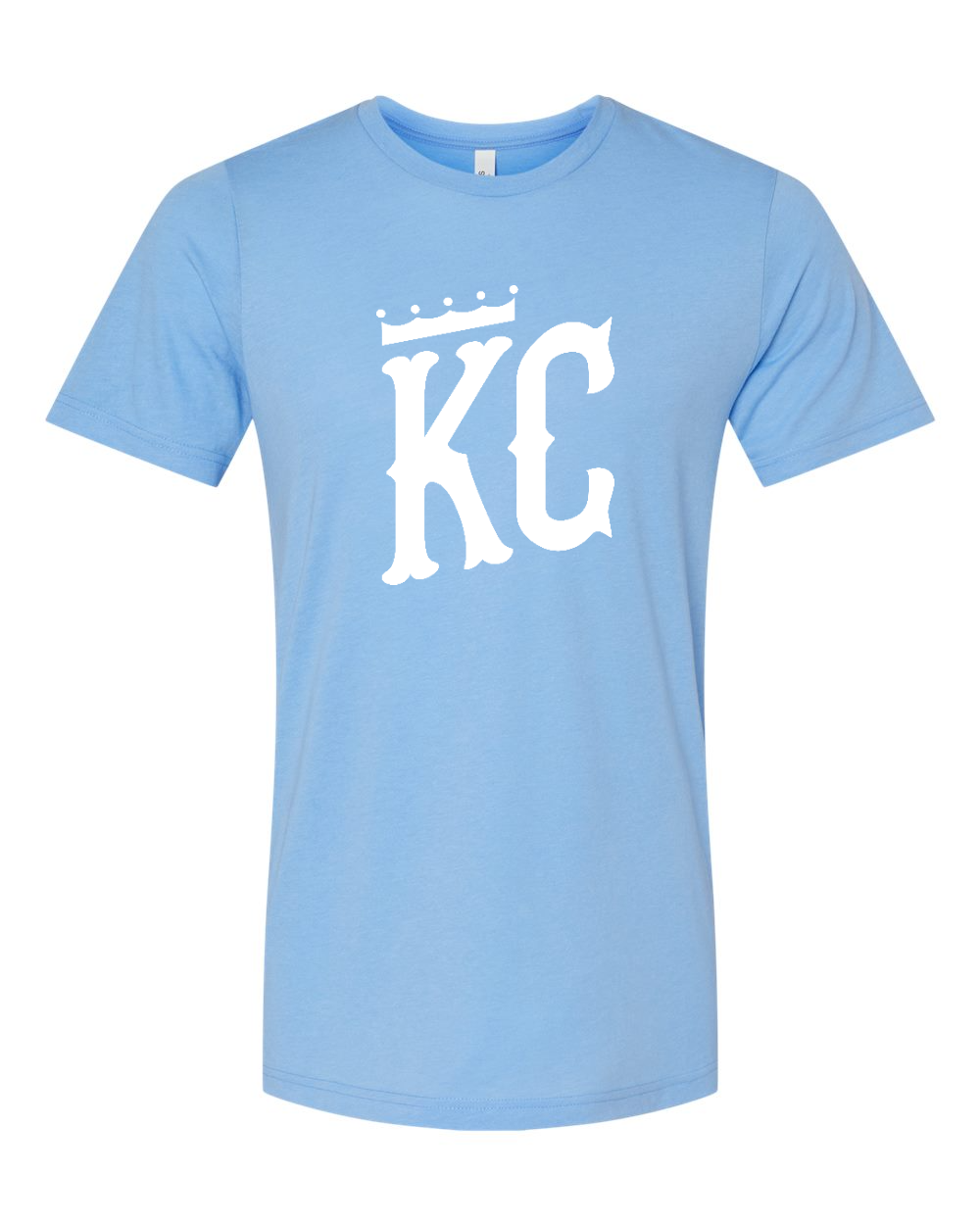 Triblend Tee Solid Blue Triblend front mockup