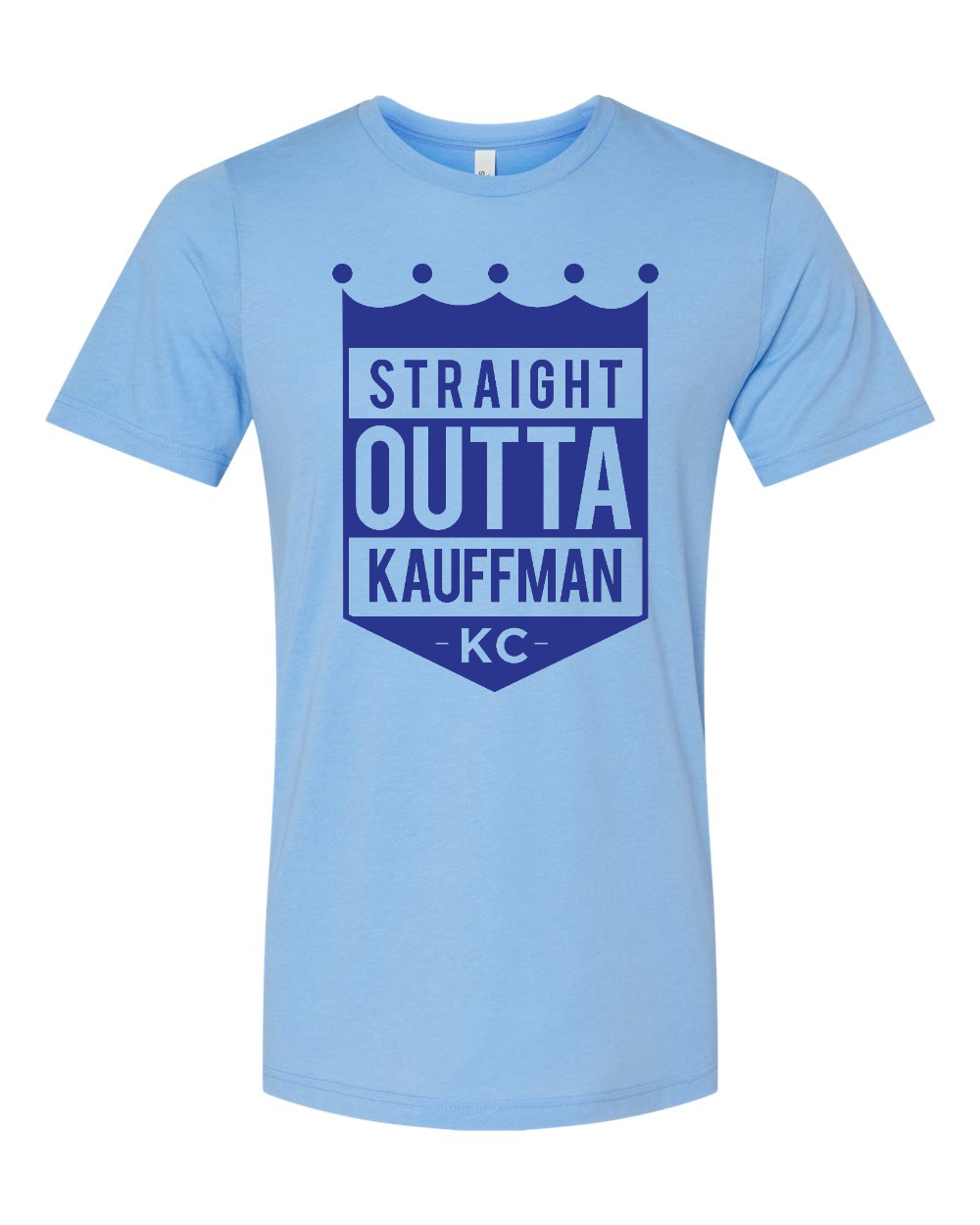 Triblend Tee Solid Blue Triblend front mockup