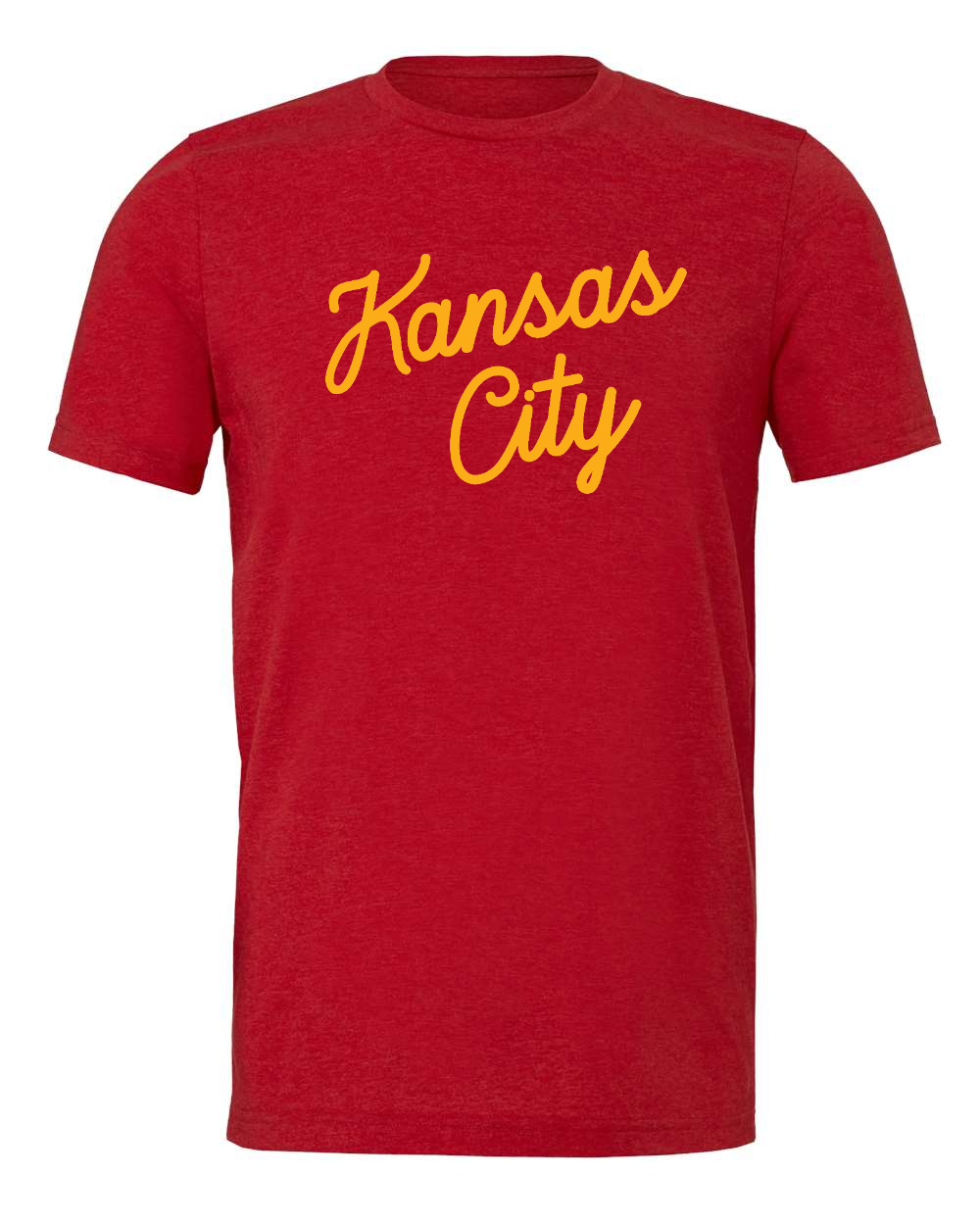 Triblend Tee Solid Red Triblend front mockup