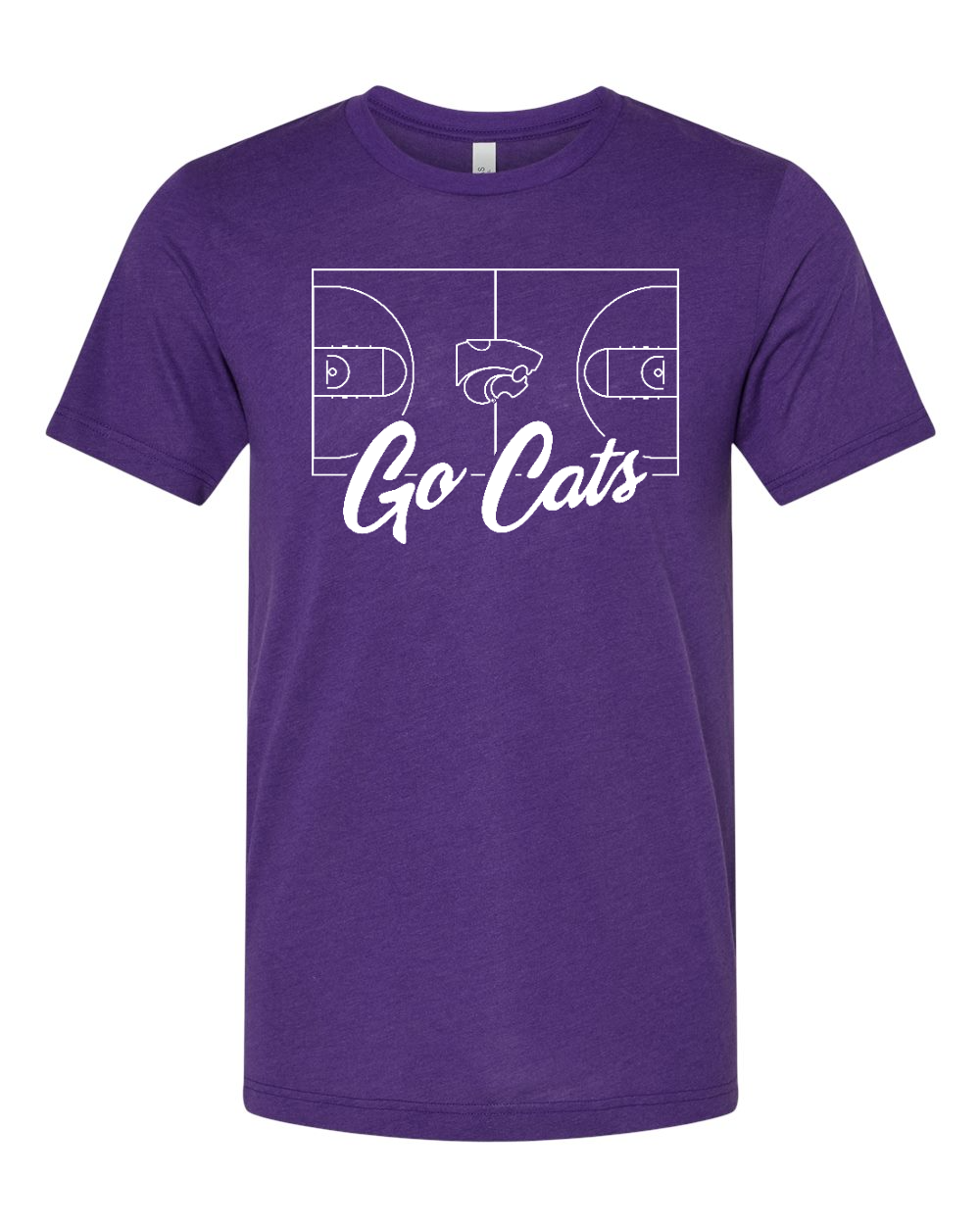 Triblend Tee Solid Team Purple Triblend front mockup