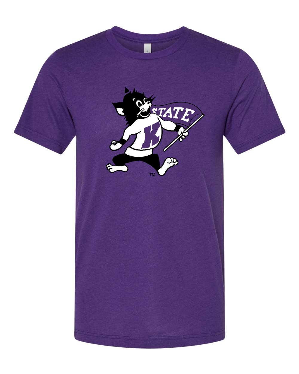 Triblend Tee Solid Team Purple Triblend front mockup