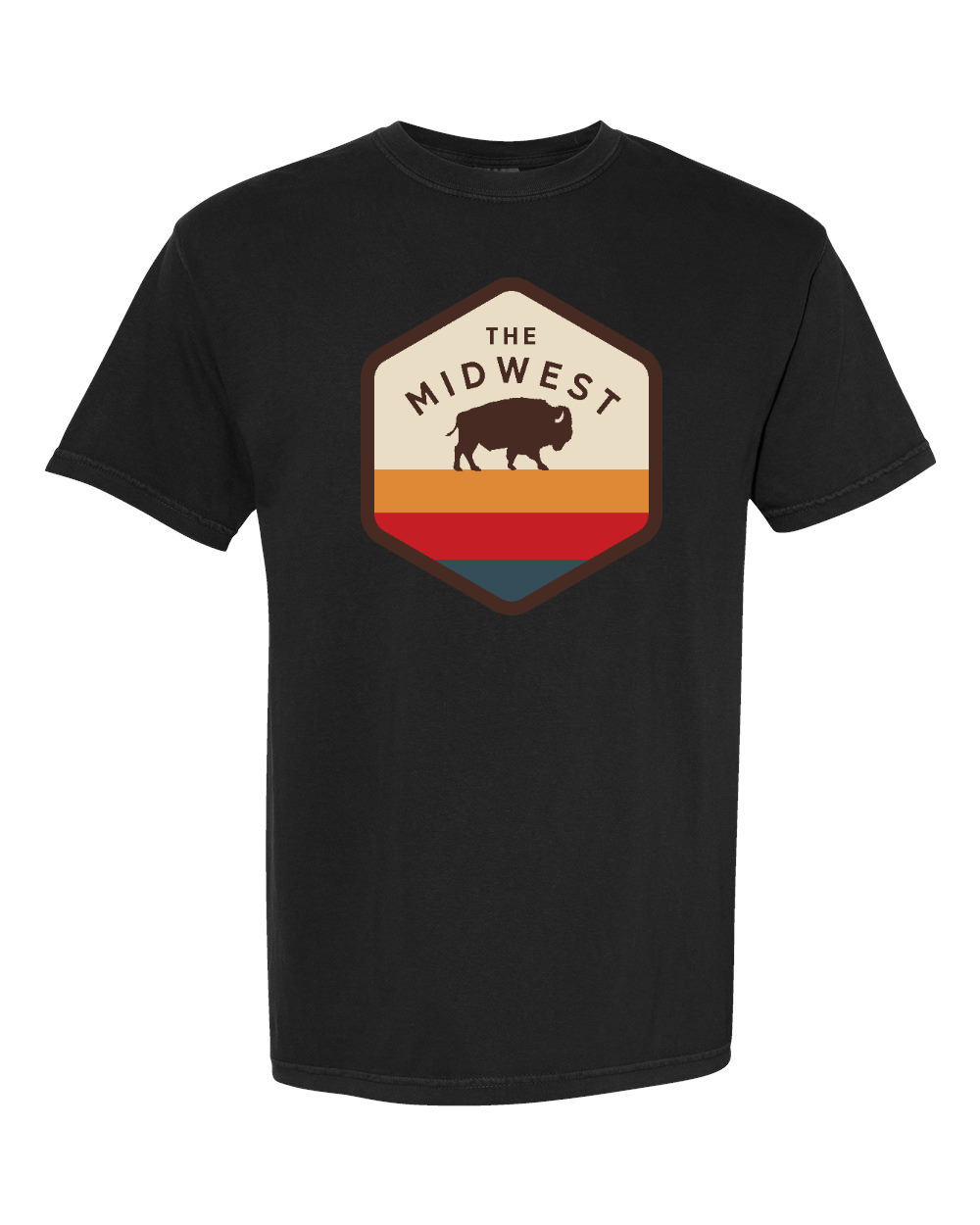 Unisex Garment-Dyed Heavyweight T-Shirt Black front mockup