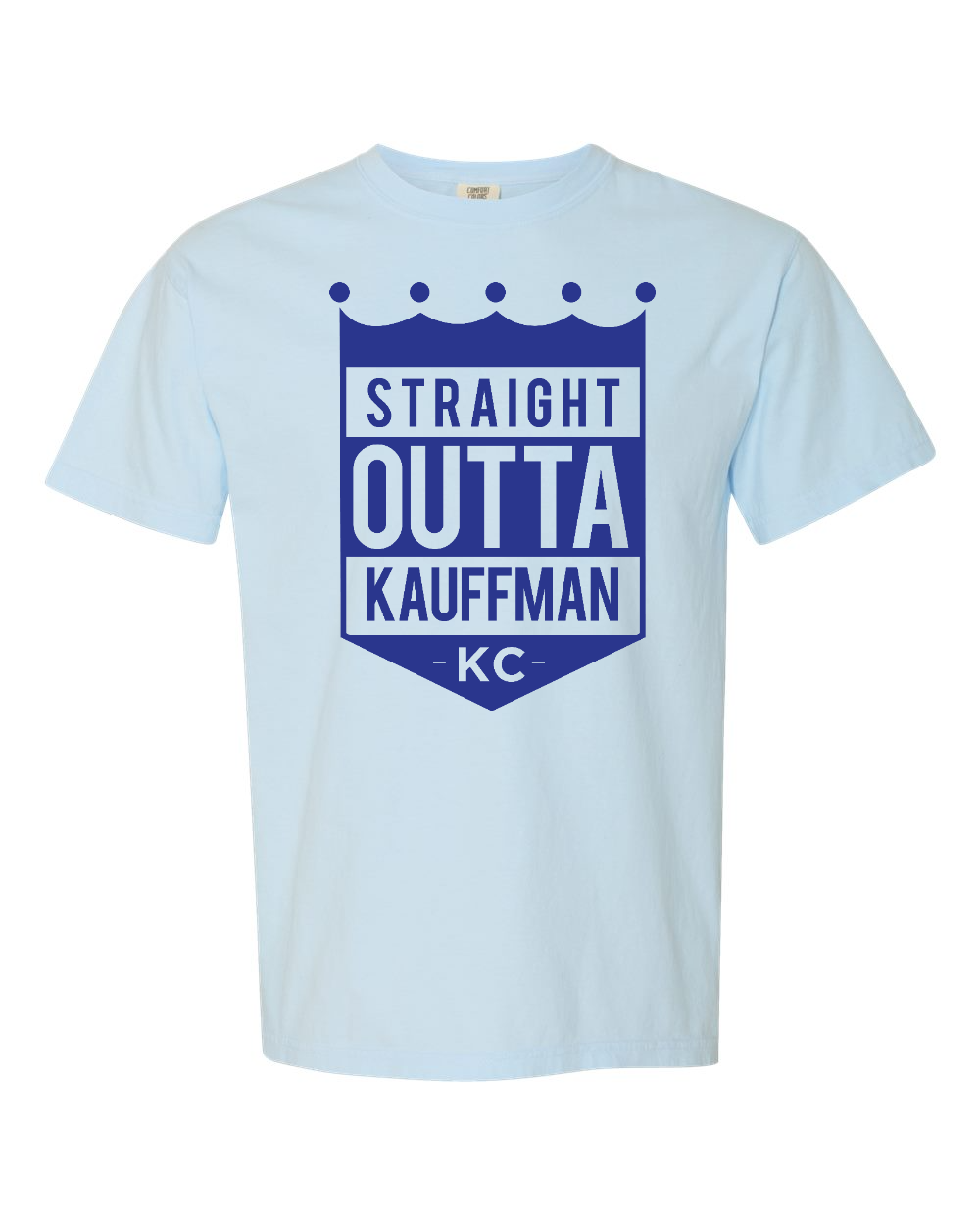 Unisex Garment-Dyed Heavyweight T-Shirt Chambray front mockup