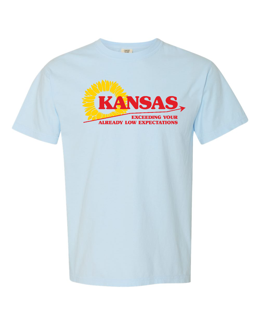 Unisex Garment-Dyed Heavyweight T-Shirt Chambray front mockup