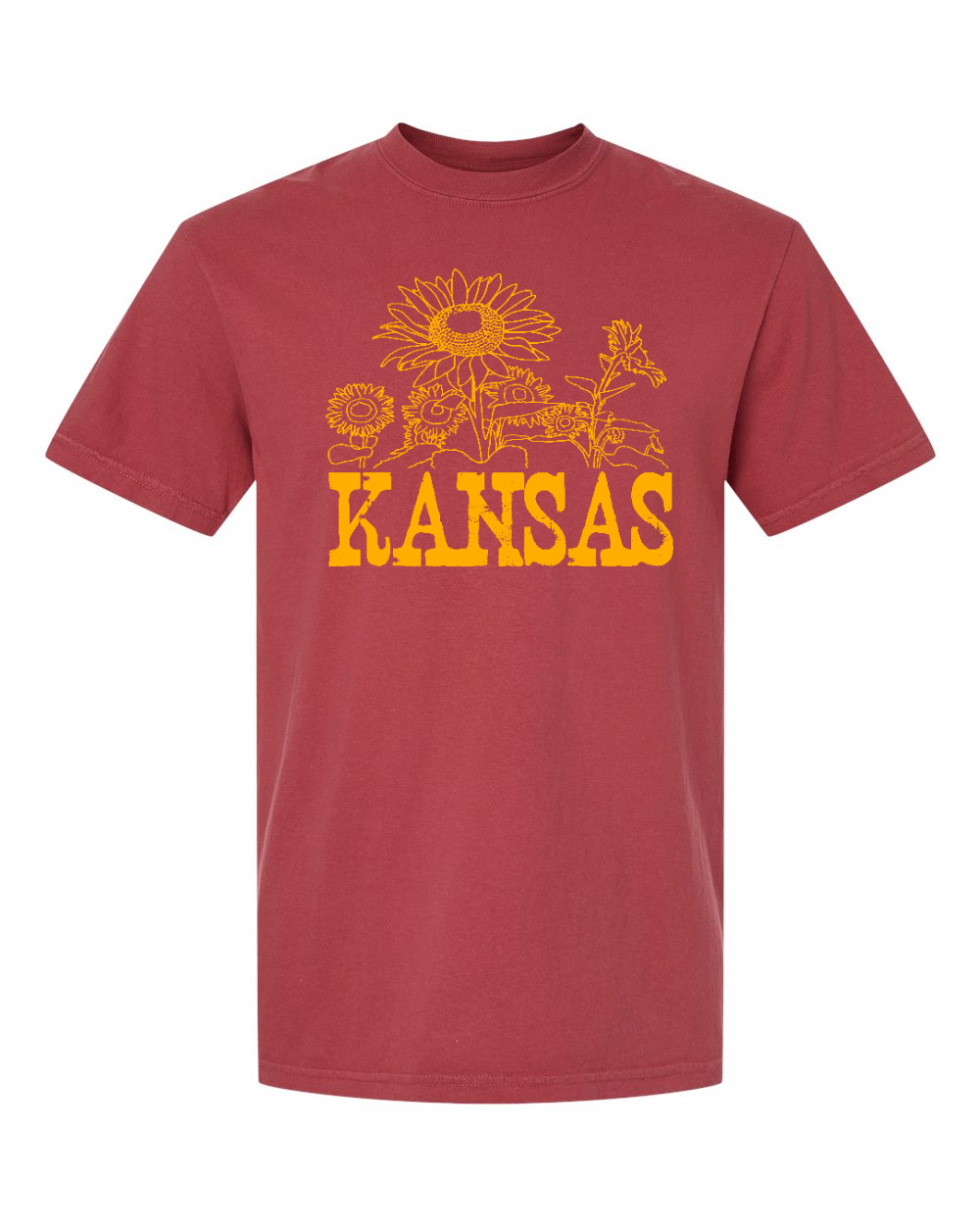 Unisex Garment-Dyed Heavyweight T-Shirt Chili front mockup