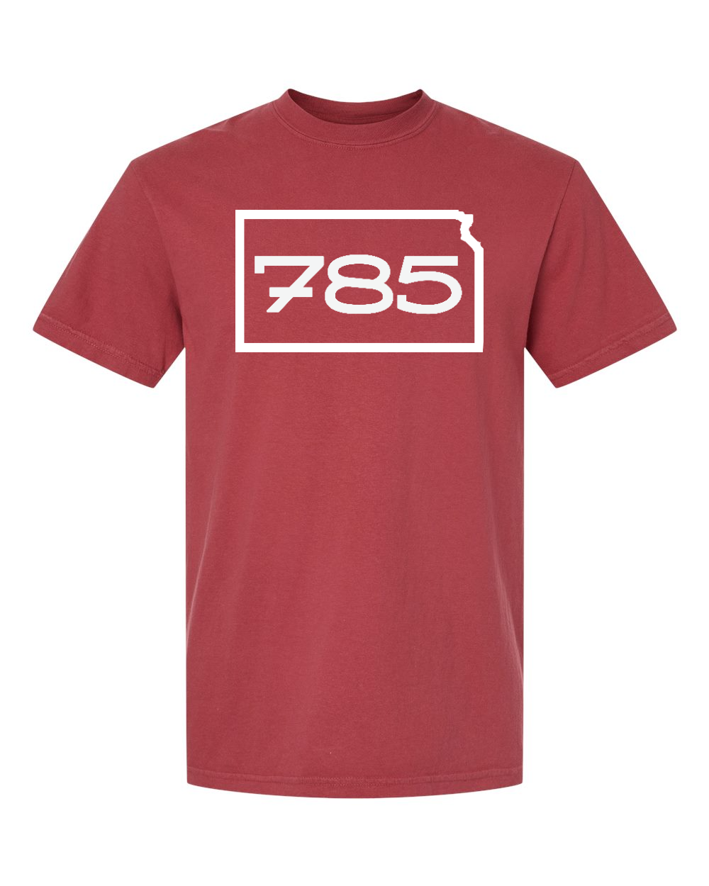 Unisex Garment-Dyed Heavyweight T-Shirt Chili front mockup