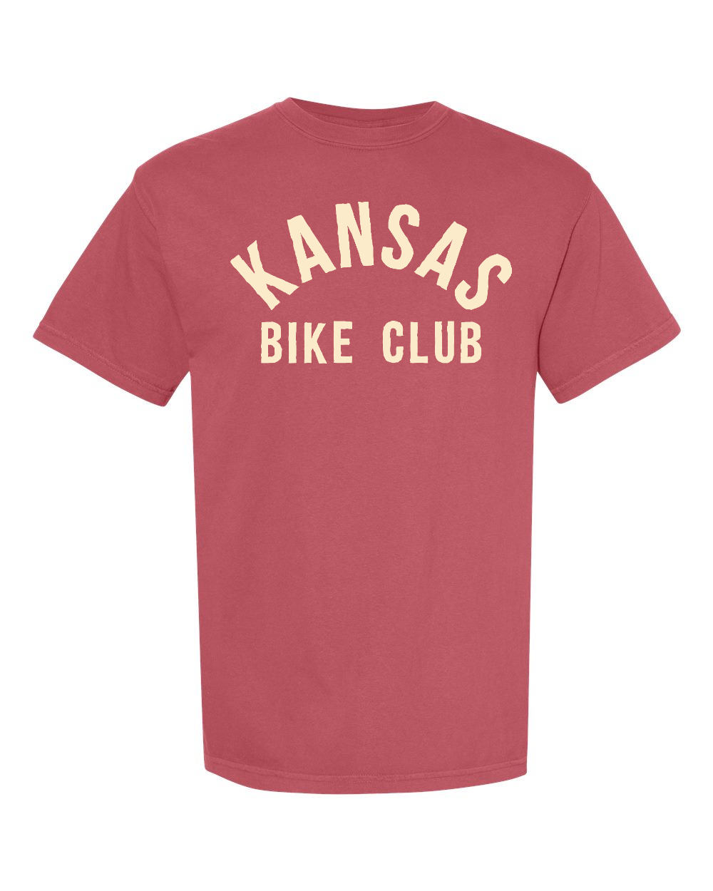 Unisex Garment-Dyed Heavyweight T-Shirt Crimson front mockup