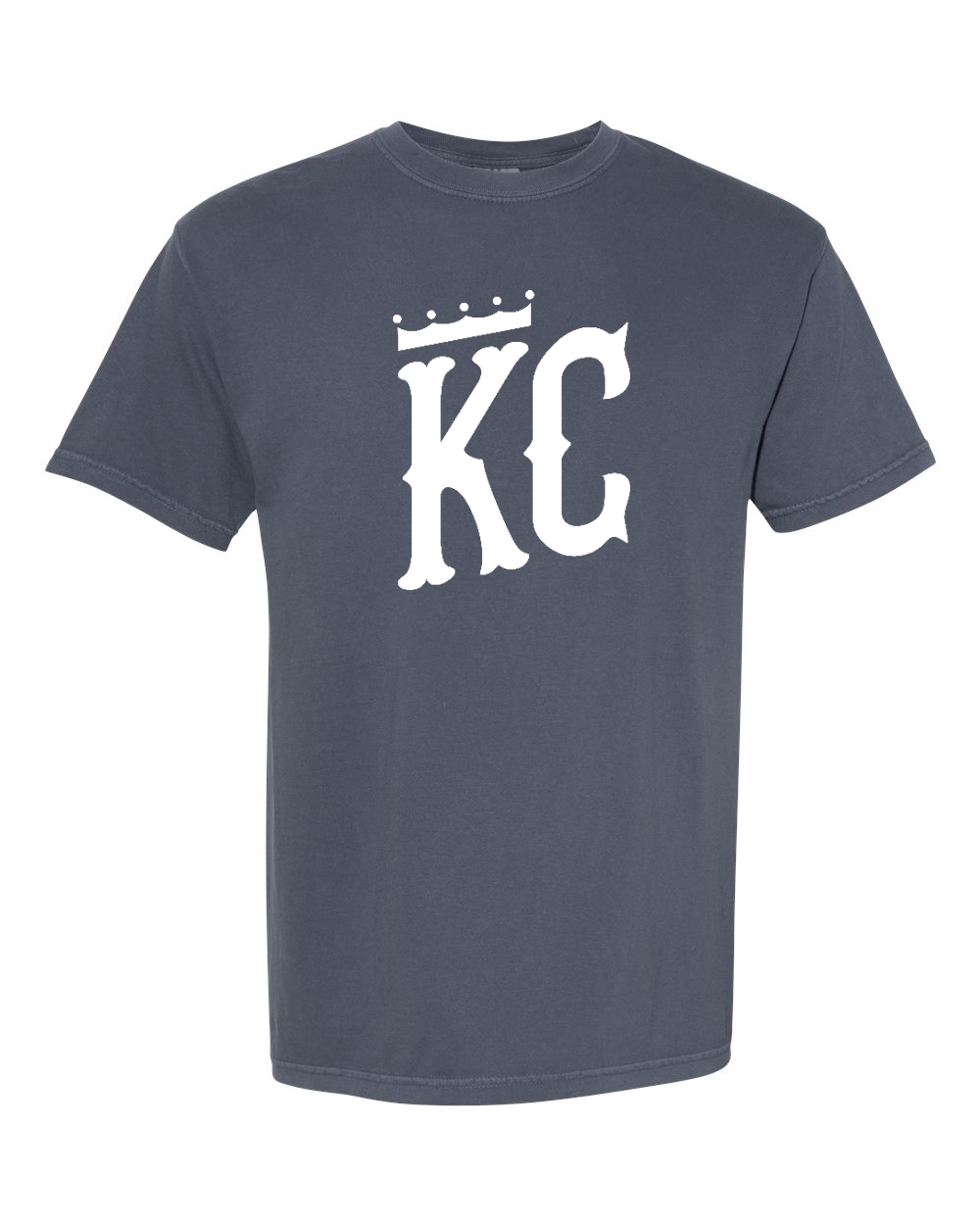 Unisex Garment-Dyed Heavyweight T-Shirt Denim front mockup