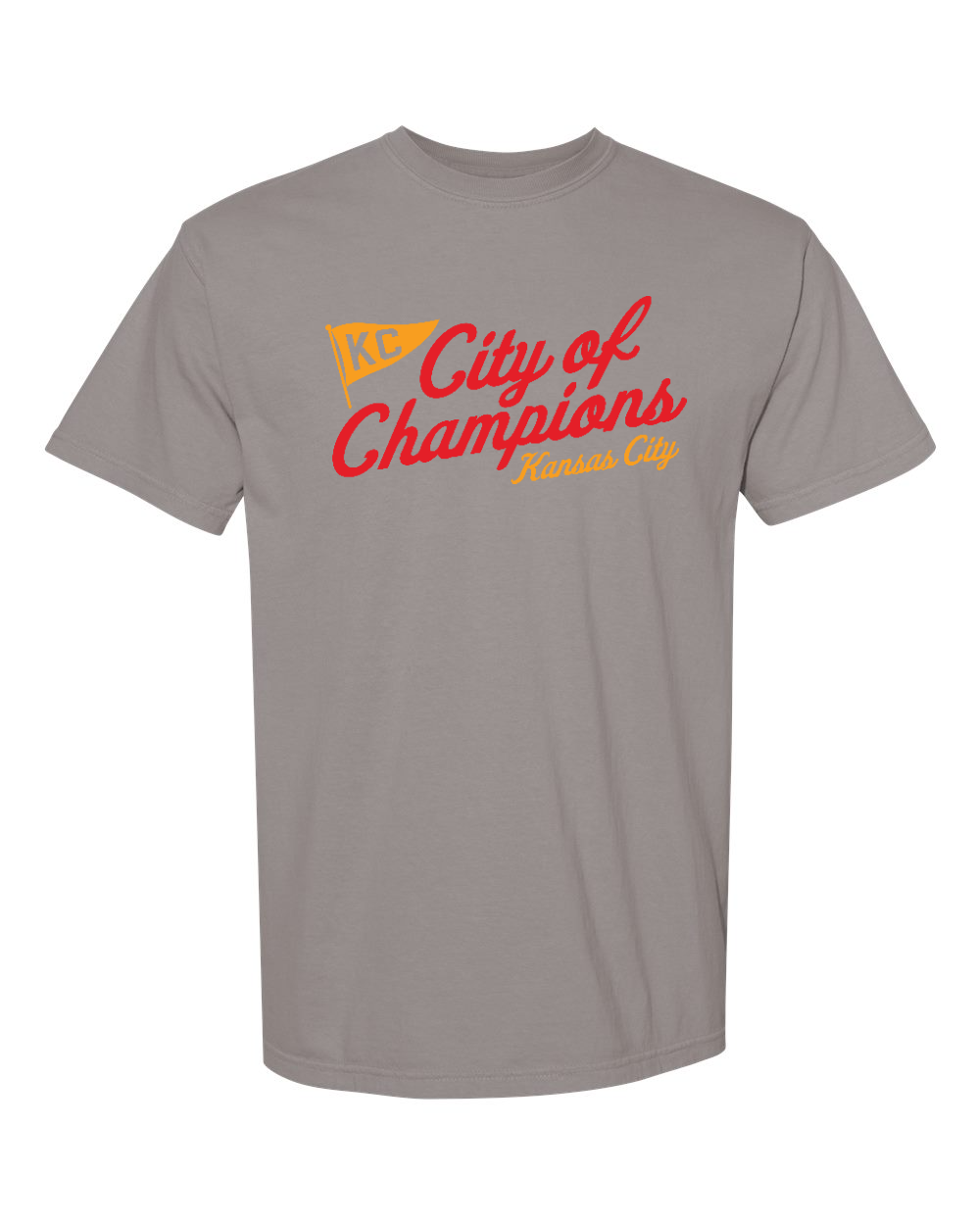 Unisex Garment-Dyed Heavyweight T-Shirt Grey front mockup