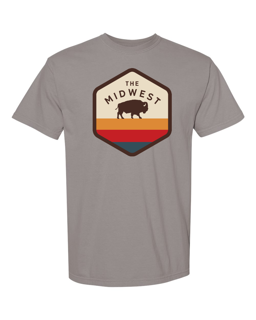 Unisex Garment-Dyed Heavyweight T-Shirt Grey front mockup