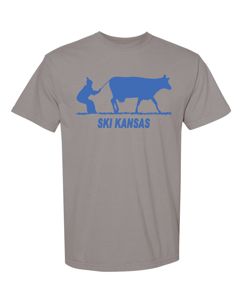 Unisex Garment-Dyed Heavyweight T-Shirt Grey front mockup