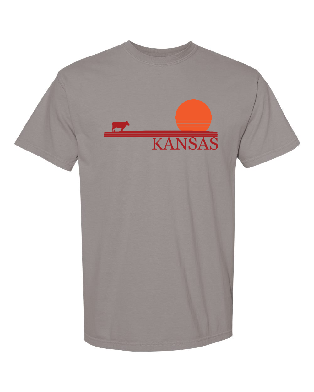 Unisex Garment-Dyed Heavyweight T-Shirt Grey front mockup